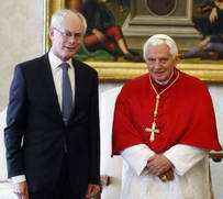 Il Santo Padre e il Presidente del Consiglio d'Europa Van Rompuy